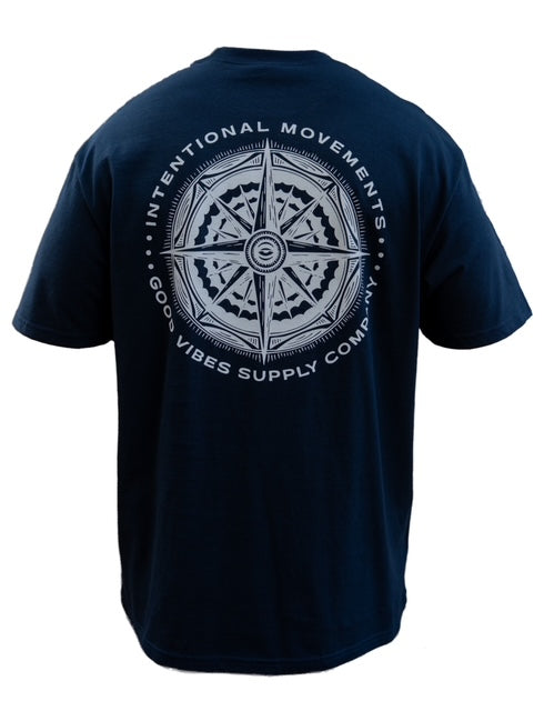 Compass Tee - Navy Blue